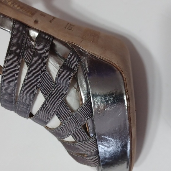 Hugo Boss Silver Platform Stiletto Heels - Picture 11 of 12